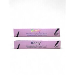2 Pack Kaely Microblading Eyebrow Pencil Ebony Black 24hr Waterproof NEW